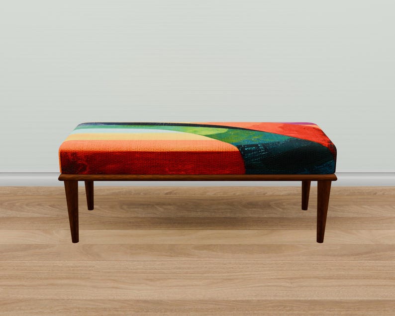Ottoman for bedroom, Pop color bench, Doorway bench, Uphosltered bench, Dressing table bench, Retro bench, Hallway bench, Shoe bench, M-160