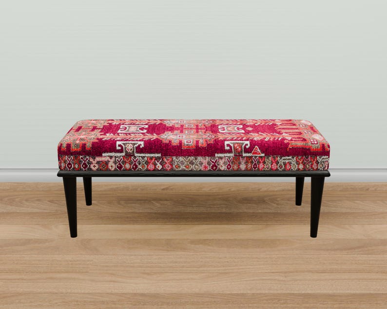 Classic bench, Dining table bench, Saloon bench, Bed end bench, Padded bench, Kilim design bench, Make up bench, Wood work bench, 20-02