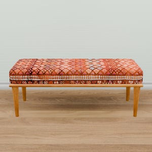 Blanket bench, Kilim pattern bench, Piano bench, Hallway bench, Upholstered bench, Keyboard bench, Mudroom bench, Elegance bench, 34-01