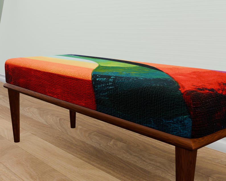 Ottoman for bedroom, Pop color bench, Doorway bench, Uphosltered bench, Dressing table bench, Retro bench, Hallway bench, Shoe bench, M-160