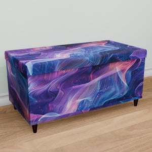Space theme bench, Coffee table bench, Daily ottoman, Retro storage, Luxury bench, Handmade with love, Eclectic bench, Accent trunk, M-154
