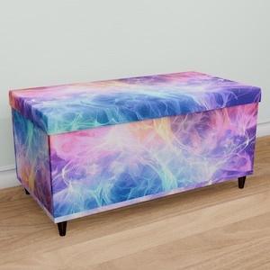 Bright storage bench, Lovely organizer, Artistic home decor, Hallway shoe bench, Storage bench, Ottoman furniture, Mudroom storage, M-49