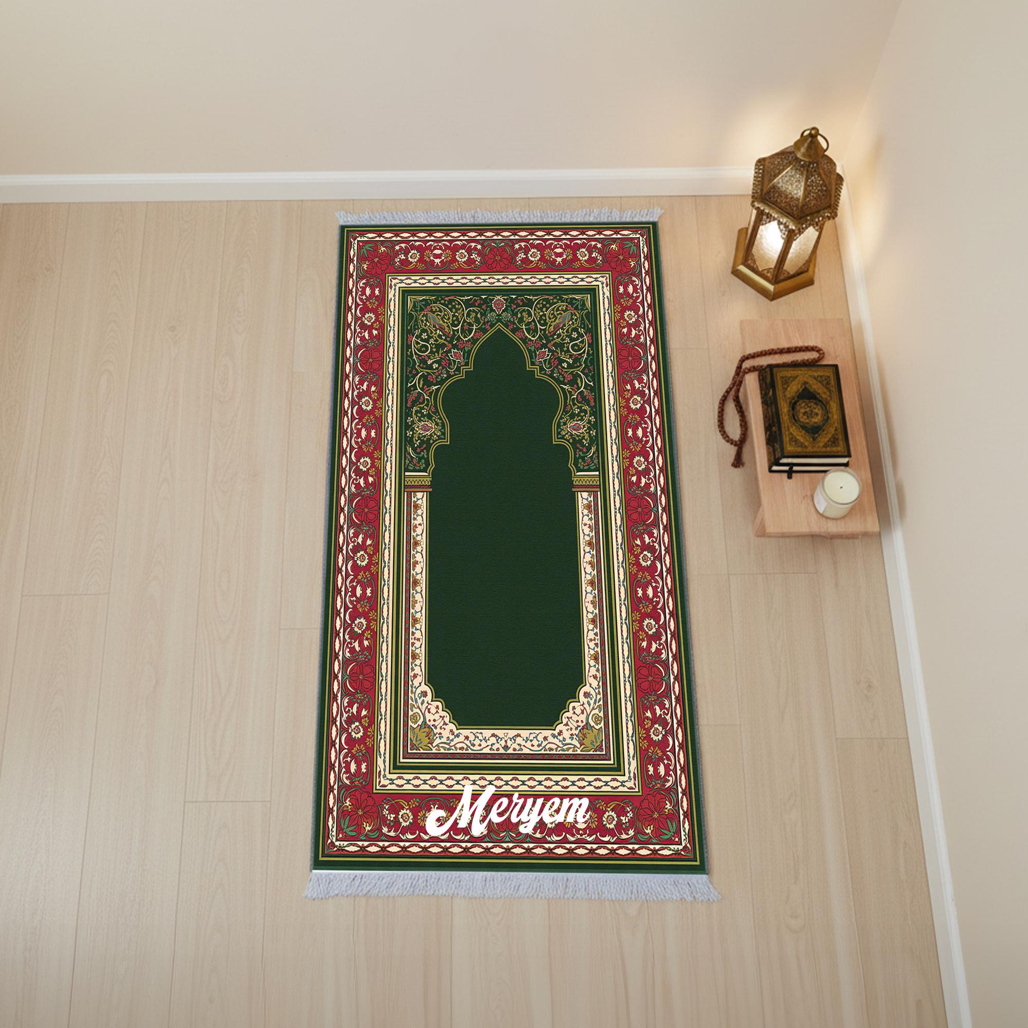 Mihrab Tapis de prière en taffetas Bleu ciel Mihrab Tapis de prière en taffetas Bleu ciel