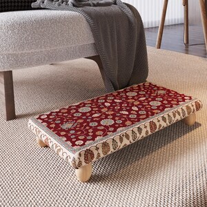 Perfect accent for modern home, Compact footrest, Mudroom bench, Turkish style footstool, Country decor bench stool, Comfort footstool,M-512