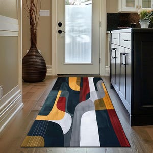 Everyday rug, Modern rug, Boho  rug, Artistic rug, Bathroom rug, Bedroom rug, Non-slip rug, Washable rug, Mudroom rug, Easy to travel rug
