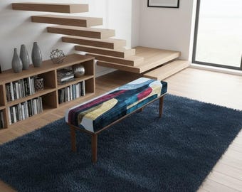 Handmade furniture, Bohemian bench, Artistic bench, Unique design bench, Ottoman bench, Footstool bench, Luxury home decoration, M-84