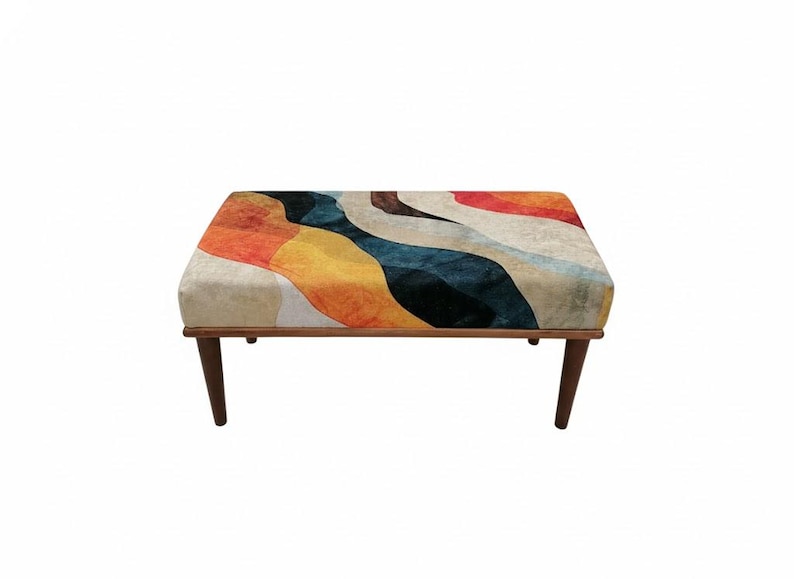 This hallway bench features a stylish upholstered design that works beautifully in kitchens, entryways, or modern farmhouse homes. Its boho-inspired look and sturdy structure provide an elegant extra seat, making it a versatile accent bench for both practical use and home decoration.