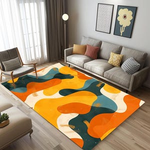 Long lasting rug, Premium art rug, Floor cover rug, Boho rug, Unique design rug, Home entrance rug, Living room rug, Non-skid rug, Chic rug