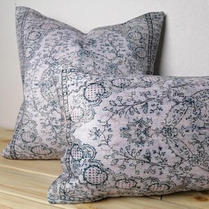 Pale Gray Medallion Case | Soft Print Throw Cushion | Detailed Room Pillowcase image 9