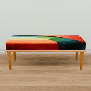 Ottoman for bedroom, Pop color bench, Doorway bench, Uphosltered bench, Dressing table bench, Retro bench, Hallway bench, Shoe bench, M-160