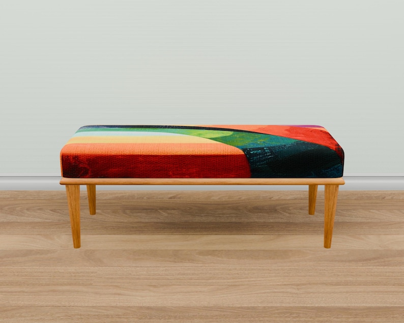 Ottoman for bedroom, Pop color bench, Doorway bench, Uphosltered bench, Dressing table bench, Retro bench, Hallway bench, Shoe bench, M-160