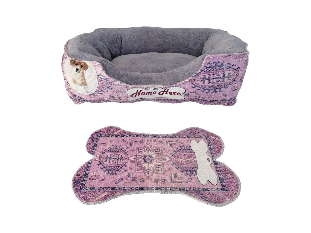 Personalized Pet Bed, Dog Bed With Name, Cat Bed With Photo, Custom