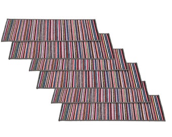 Multicolor rug, Stair treads rug, Soft surface rug, Durable rug, Striped rug, Stair mat rug, Stair steps pad, Pet friendly rug, Stairs cover
