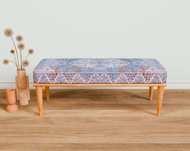 Entrance hall bench, Blanket bench, Narrow bench, Dining table bench, Bohemian bench, Hallway bench, Yoga bench, Piano bench,  343-02