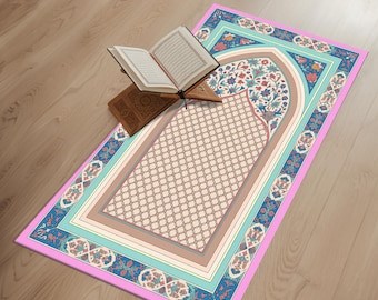 Designer Prayer Mat, Personalized Portable Salah Mat, Soft Velvet