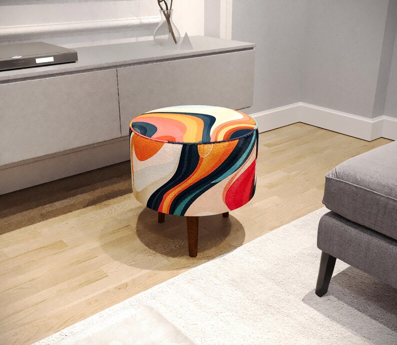 Frontdoor bench, Comfortable seat, Pouf for accent, Reading corner stool, Modern decoration, Ottoman pouf stool, Farmhouse stool, M-143