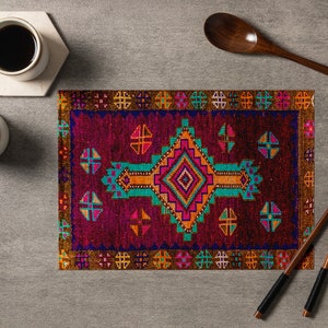 Luxury Table Topper, Soft Fabric Placemat, Cozy Placemat, Guests Dining Mat, Rustic Table Mat, Kitchen Coaster, Coffee Table Placemat