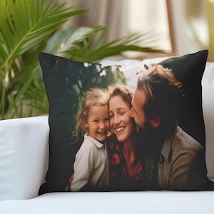 Custom Photo Pillow, Personalized Velvet Pillow, Custom Photo Pillow, Photo Gift Pillow, Memory Pillow, Personalized Gift, Custom Cushion image 1