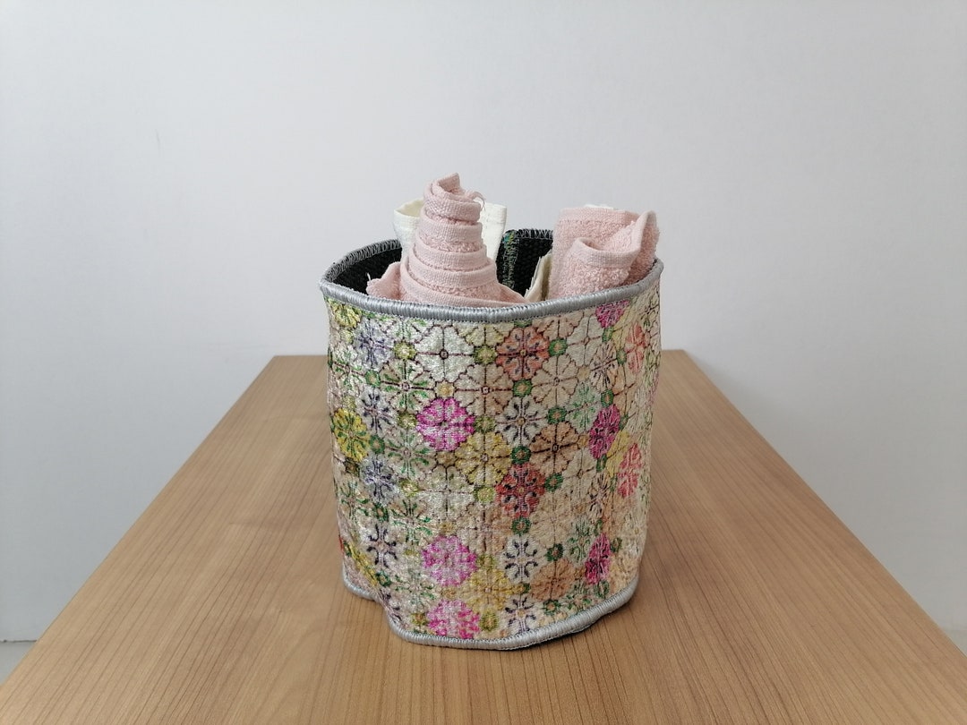 Files Organizer Rug Multifunctional Box, File Organizer, Floral Rug Basket, Planter Basket ...