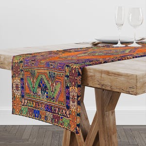 Middelpunt receptietafel, keukentafelloper, chenille-tafelkleed, Azteeks patroon, tafelkleed van zacht textiel, stijlvolle tafelsjaal