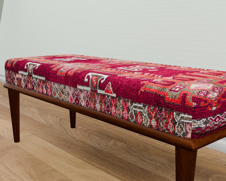 Classic bench, Dining table bench, Saloon bench, Bed end bench, Padded bench, Kilim design bench, Make up bench, Wood work bench, 20-02