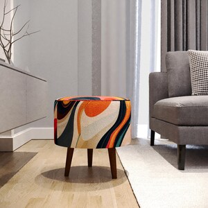 Frontdoor bench, Comfortable seat, Pouf for accent, Reading corner stool, Modern decoration, Ottoman pouf stool, Farmhouse stool, M-143