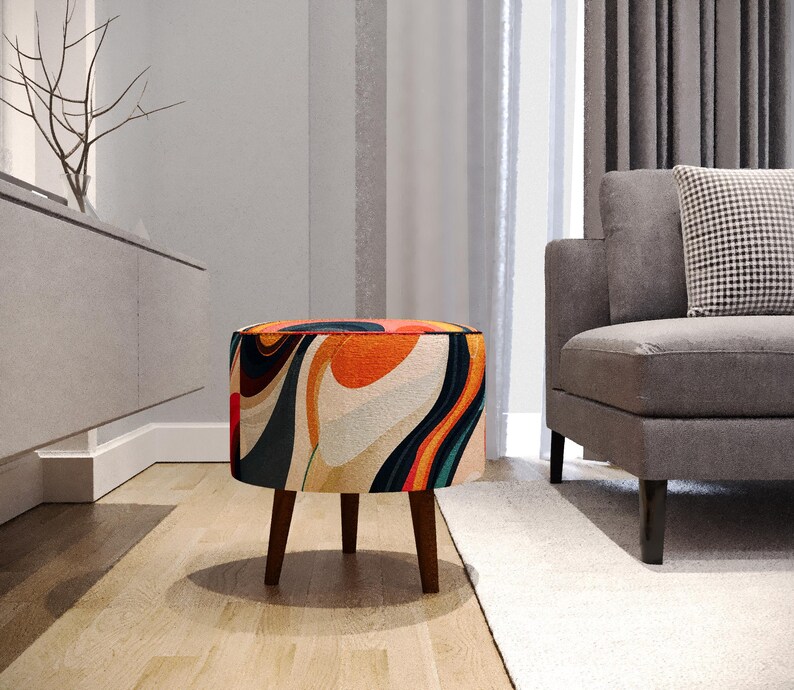 Frontdoor bench, Comfortable seat, Pouf for accent, Reading corner stool, Modern decoration, Ottoman pouf stool, Farmhouse stool, M-143