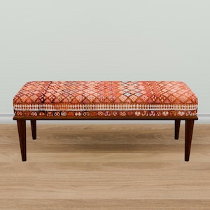 Blanket bench, Kilim pattern bench, Piano bench, Hallway bench, Upholstered bench, Keyboard bench, Mudroom bench, Elegance bench, 34-01