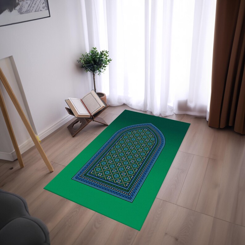 Luxury Islamic Prayer Mat, Ethnic Portable Easy Clean Prayer Rug ...
