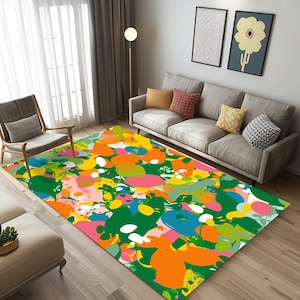 Resist color fading rug, Print hallway rug, Living room rug, Non-skid kitchen rug, Under table rug, Regular use rug, Modern decoration rug