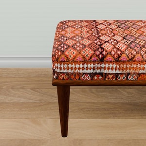 Blanket bench, Kilim pattern bench, Piano bench, Hallway bench, Upholstered bench, Keyboard bench, Mudroom bench, Elegance bench, 34-01