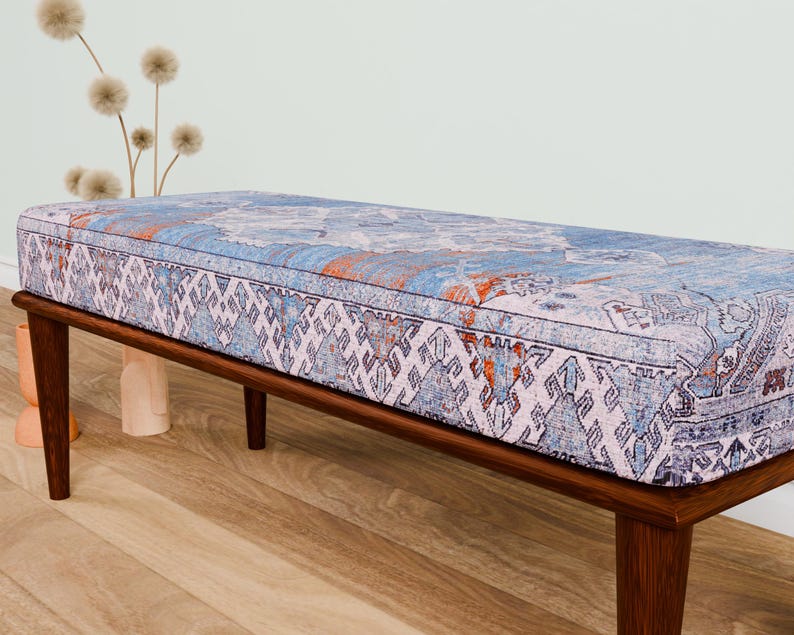 Entrance hall bench, Blanket bench, Narrow bench, Dining table bench, Bohemian bench, Hallway bench, Yoga bench, Piano bench,  343-02