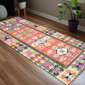 Pastel turkish rug, Handmade rug, Non slip rug, Oriental rug, Awesome rug, Traditional rug, Kitchen rug, Eclectic rug, Housewarming rug