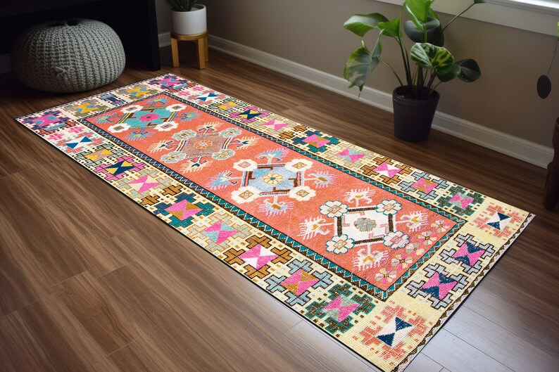 Pastel turkish rug, Handmade rug, Non slip rug, Oriental rug, Awesome rug, Traditional rug, Kitchen rug, Eclectic rug, Housewarming rug