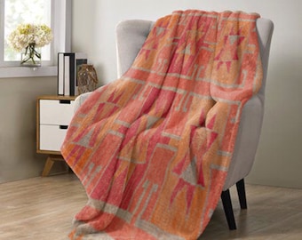 Kilim sofa blanket, Kilim sofa blanket, Kilim coverlet blanket, Kilim throw blanket, Bohemian blanket, Cozy blanket, Plush blanket