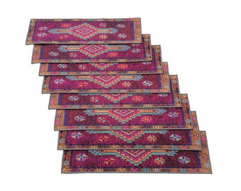 Stair safety rug, Skid resistant rug, Vintage rug print, Small rug, Stair mats, Stepping rug, Treads rug, Ideal for steps, Pet friendly rug