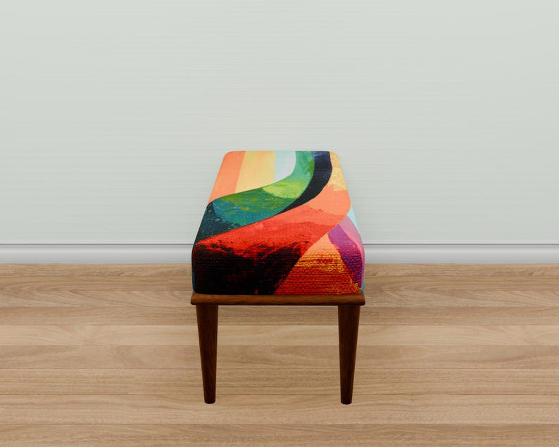 Ottoman for bedroom, Pop color bench, Doorway bench, Uphosltered bench, Dressing table bench, Retro bench, Hallway bench, Shoe bench, M-160