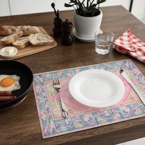 Unusual Textured Placemats, Aristocratic Placemats, Aztec Design Tablemat, Cafe Decor Placemats, Anniversary Event Placemat, Fabric Placemat
