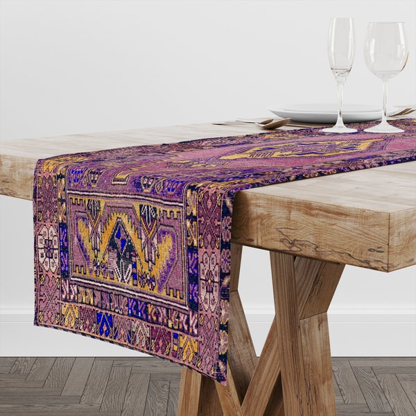 Eclectic  Vibes, Comfort Table Scarf, Rustic  Tablecloth, Traditional Table  Decor, Indoor & Outdoor Usable Runner, Dresser  Decor Runner