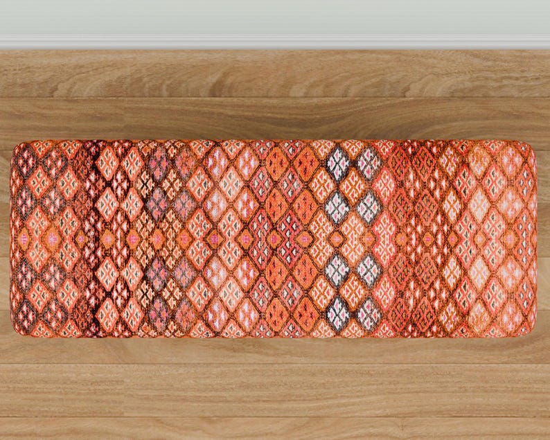 Blanket bench, Kilim pattern bench, Piano bench, Hallway bench, Upholstered bench, Keyboard bench, Mudroom bench, Elegance bench, 34-01