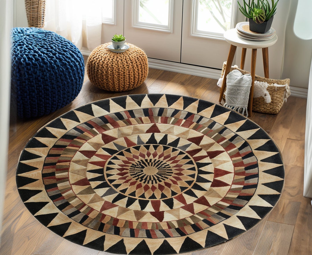 3d Round Rug, Circle Floor Rug, Livingroom Wide Rug, Asymmetric Rug ...