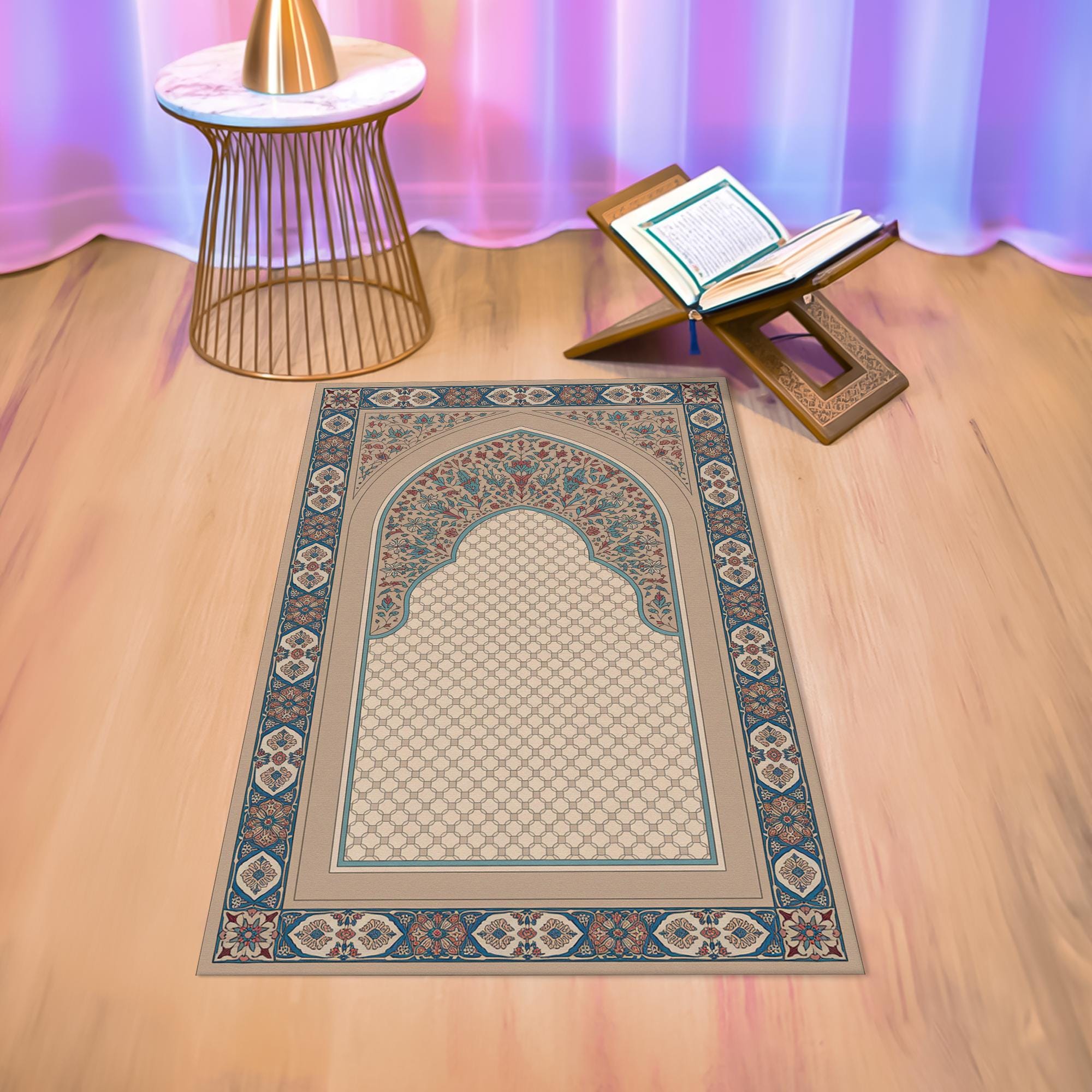 Musim Rugs Anatolian Mihrab Design Janamaz, Muslim Prayer Rug With Tassel, Durable ...