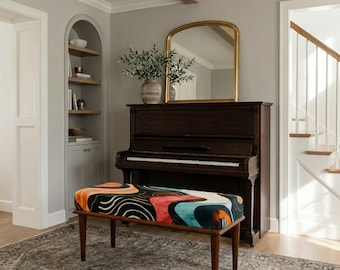 Elegant bench, Ottoman blanket bench, Piano bench, Entryway bench, Bohemian bench, Window bench, End of bed bench, Upholstered bench, M-117