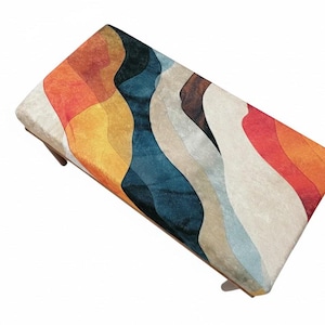 This hallway bench features a stylish upholstered design that works beautifully in kitchens, entryways, or modern farmhouse homes. Its boho-inspired look and sturdy structure provide an elegant extra seat, making it a versatile accent bench for both practical use and home decoration.
