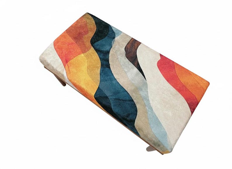 This hallway bench features a stylish upholstered design that works beautifully in kitchens, entryways, or modern farmhouse homes. Its boho-inspired look and sturdy structure provide an elegant extra seat, making it a versatile accent bench for both practical use and home decoration.