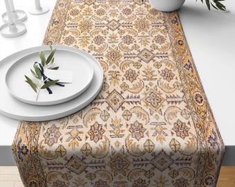 Holiday Tablecloth, Dining Table Scarf, Woven Table Setting, Chic Table Dressing, Retro Kitchen Runner, Cabinet Decor runner, Mantel Runner