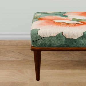 Home entrance bench, Ottoman bench, Artistic style bench, Flower pattern bench, Living room bench, Bench for corridor, Mudroom bench, M-83