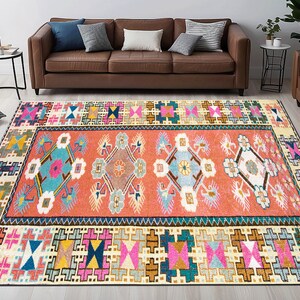 Pastel turkish rug, Handmade rug, Non slip rug, Oriental rug, Awesome rug, Traditional rug, Kitchen rug, Eclectic rug, Housewarming rug