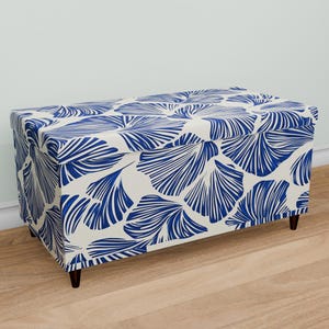 Blue white bench, Luxury storage, Kitchen hiding bench, Bench for bedroom, Gift for wife, Multipurpose bench, Farmhouse decor, M-05
