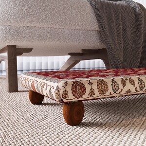 Perfect accent for modern home, Compact footrest, Mudroom bench, Turkish style footstool, Country decor bench stool, Comfort footstool,M-512
